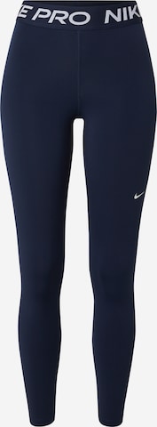 NIKE Skinny Športové nohavice - Modrá: predná strana