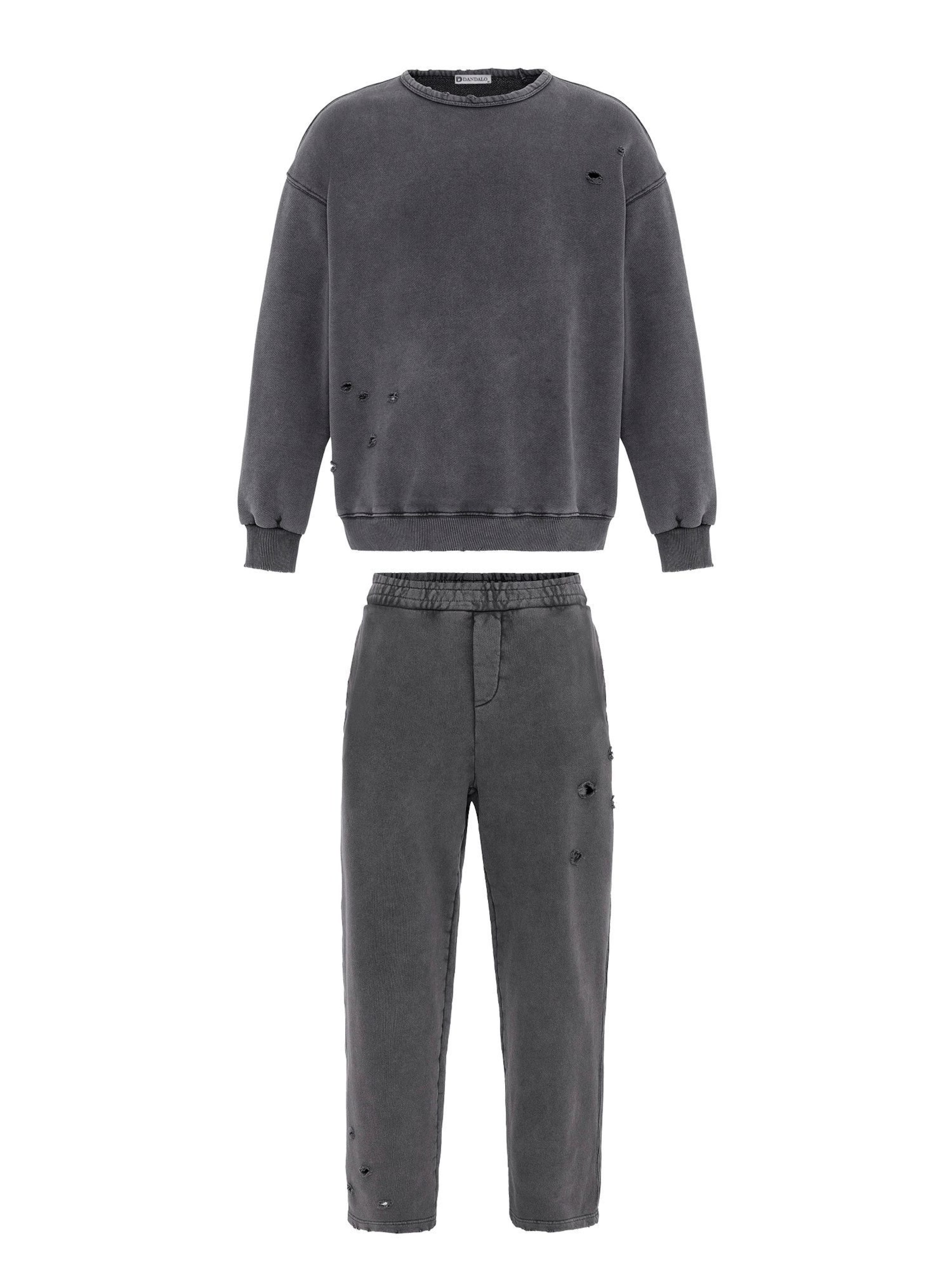 Dandalo Jogginganzug in Schwarz: Vorderseite