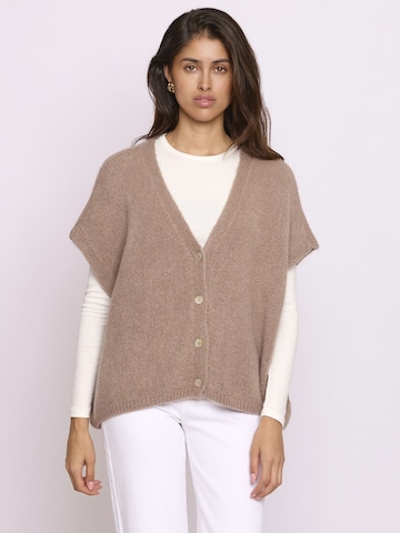 Lilavie Knitted Vest ' Ninaa ' in Beige: front