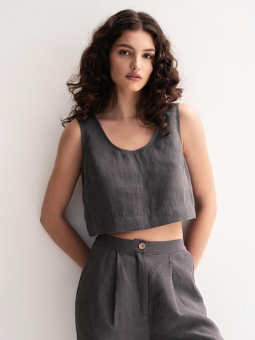 AmourLinen Top 'Pippa' in Grijs