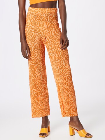 Monki Wide leg Broek in Oranje: voorkant