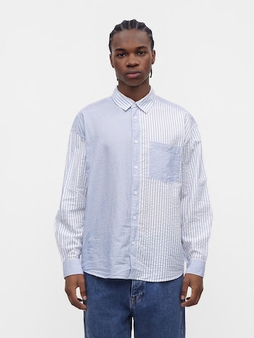 Pepe Jeans Comfort fit Button Up Shirt 'ROMA' in Blue: front