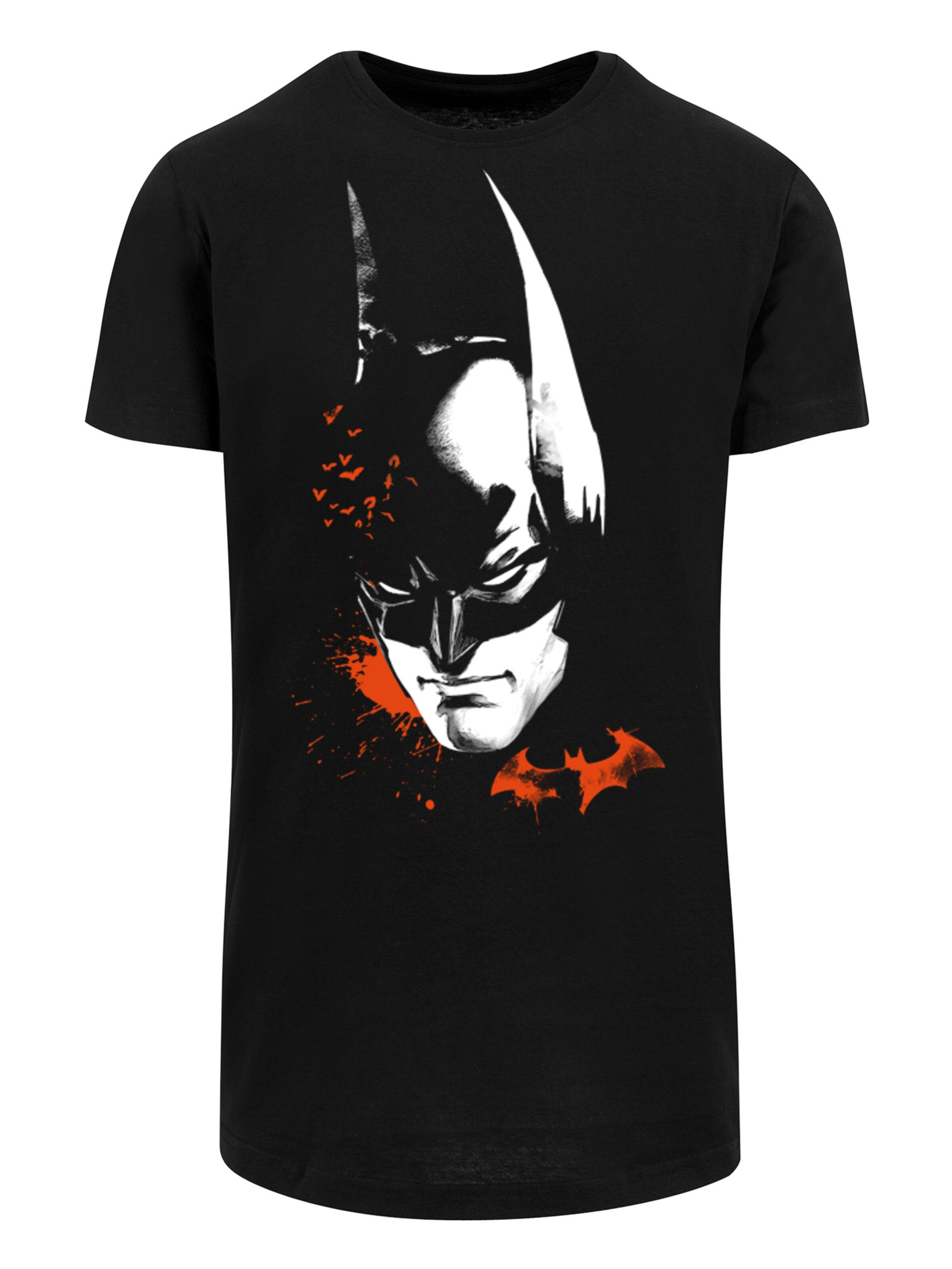 F4NT4STIC Shirt 'DC Comics Batman Arkham Knight Bats Face' in Black: front