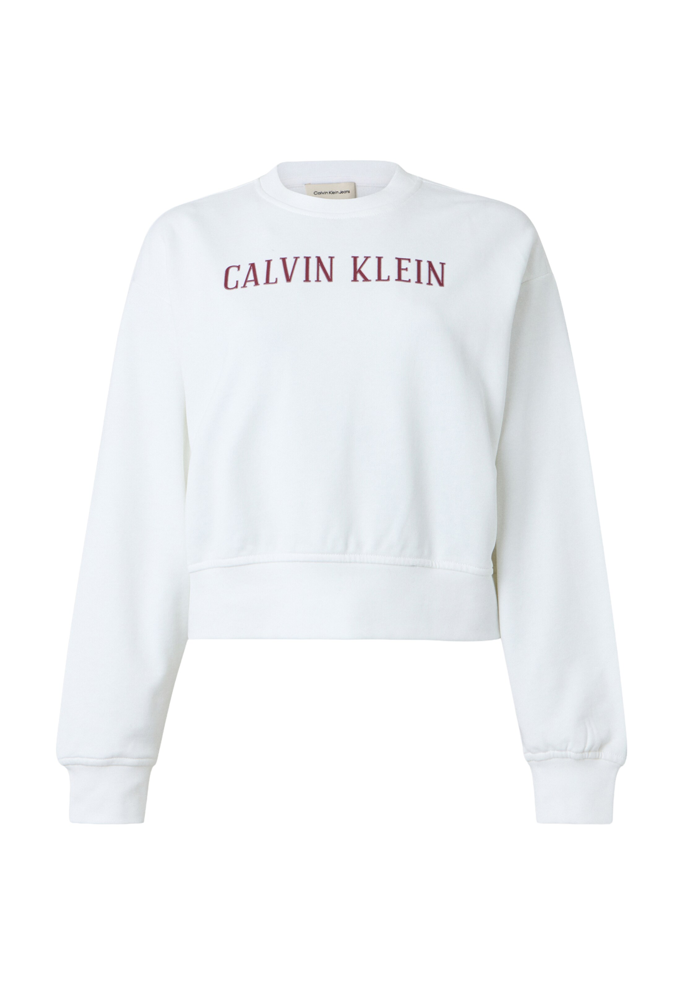 Bluză de molton de la Calvin Klein Jeans pe alb: față