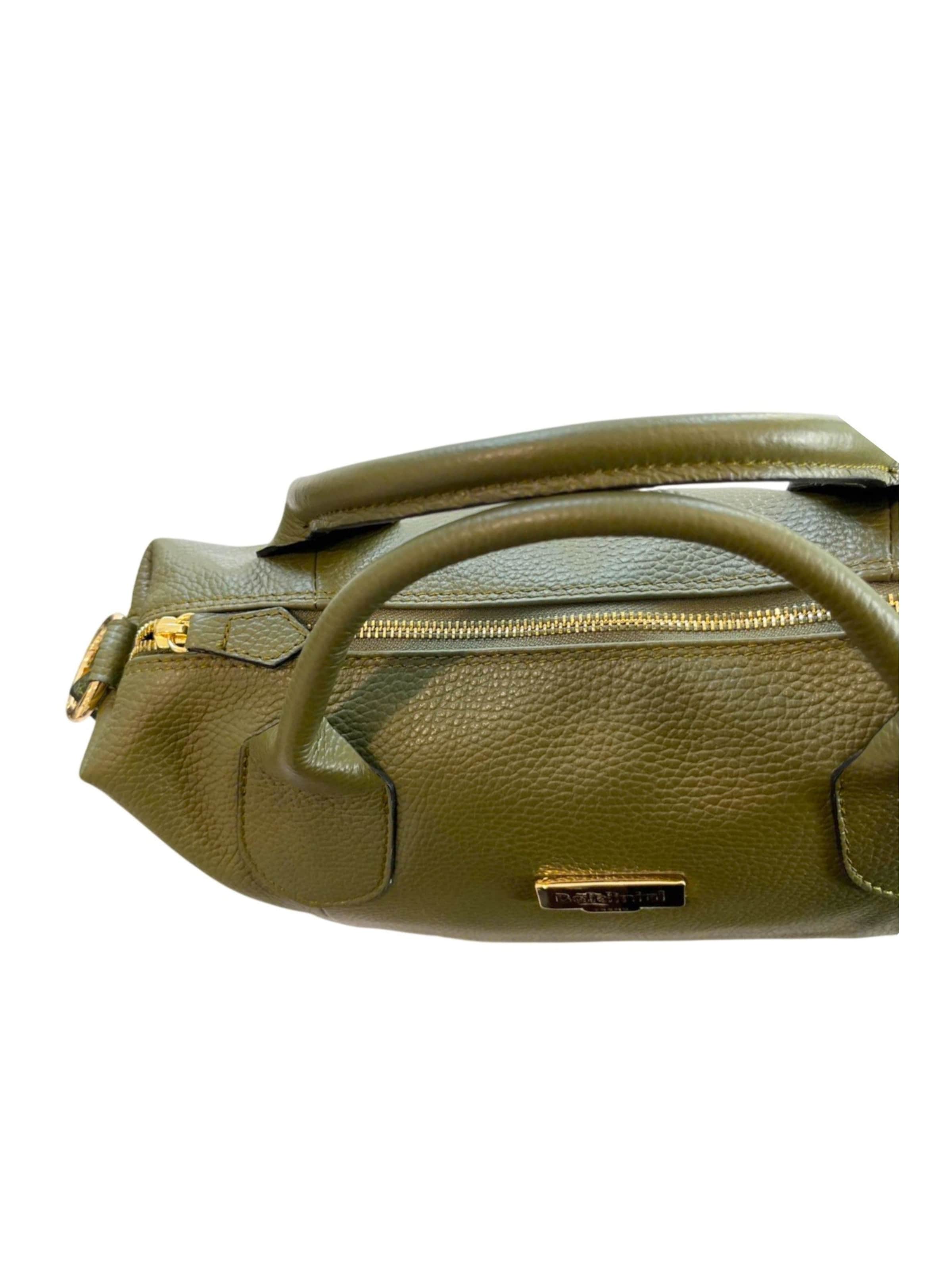 Borsa a mano 'Borsa a Mano Donna Pelle Vacchetta 100% - Modello Lucca Baldinini' di Baldinini Trend in verde