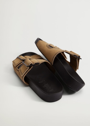 MANGO Mules 'Ceuta' in Brown