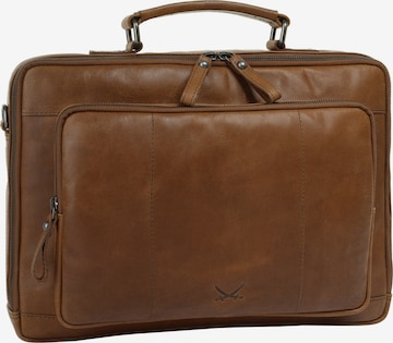 SANSIBAR Briefcase in Brown: front