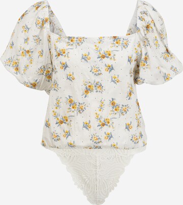 Free People Shirt Bodysuit 'ANGELA' in White: front