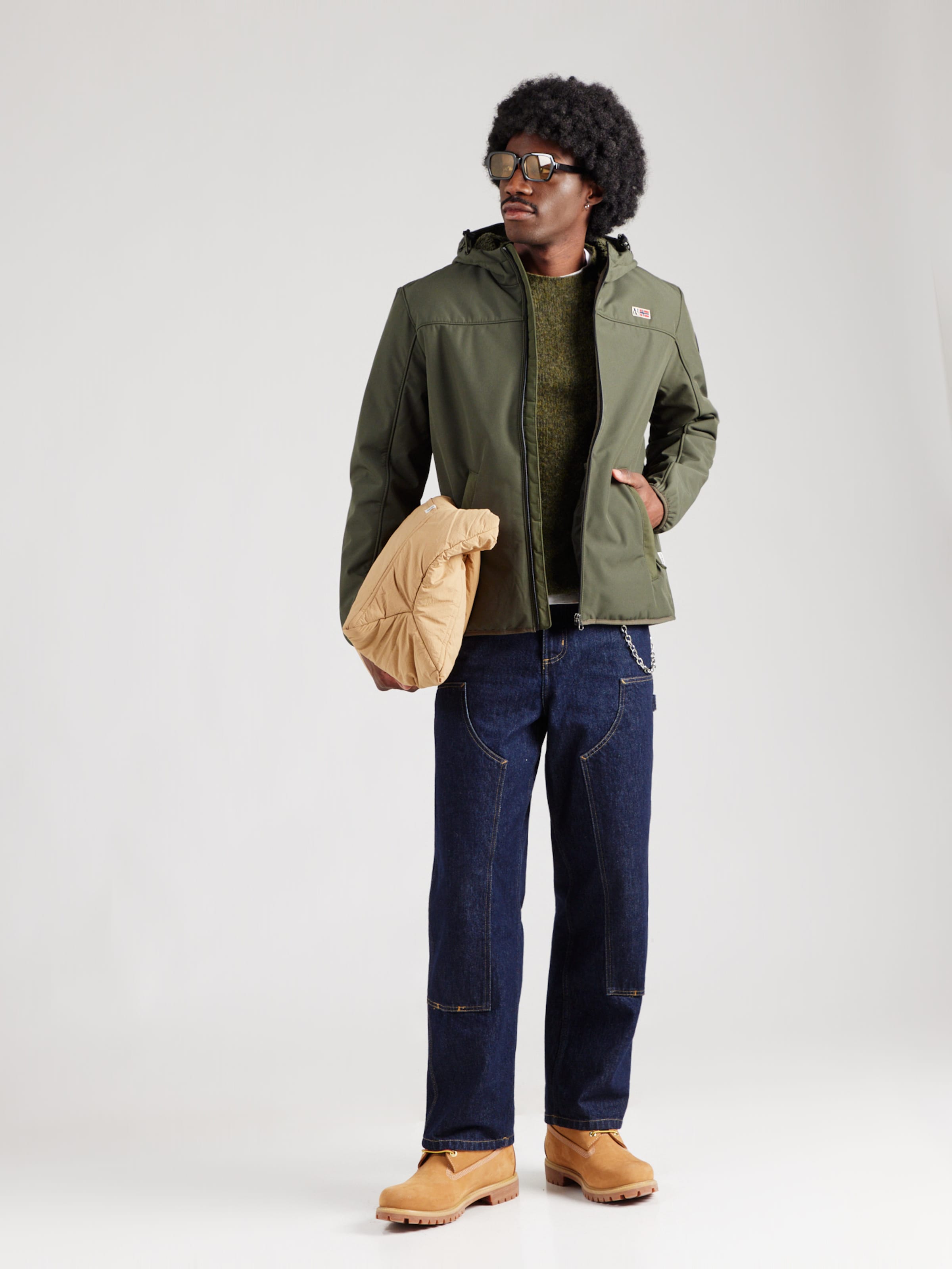 NAPAPIJRI Between-Season Jacket 'ASHERMAN' in Olive | ABOUT YOU