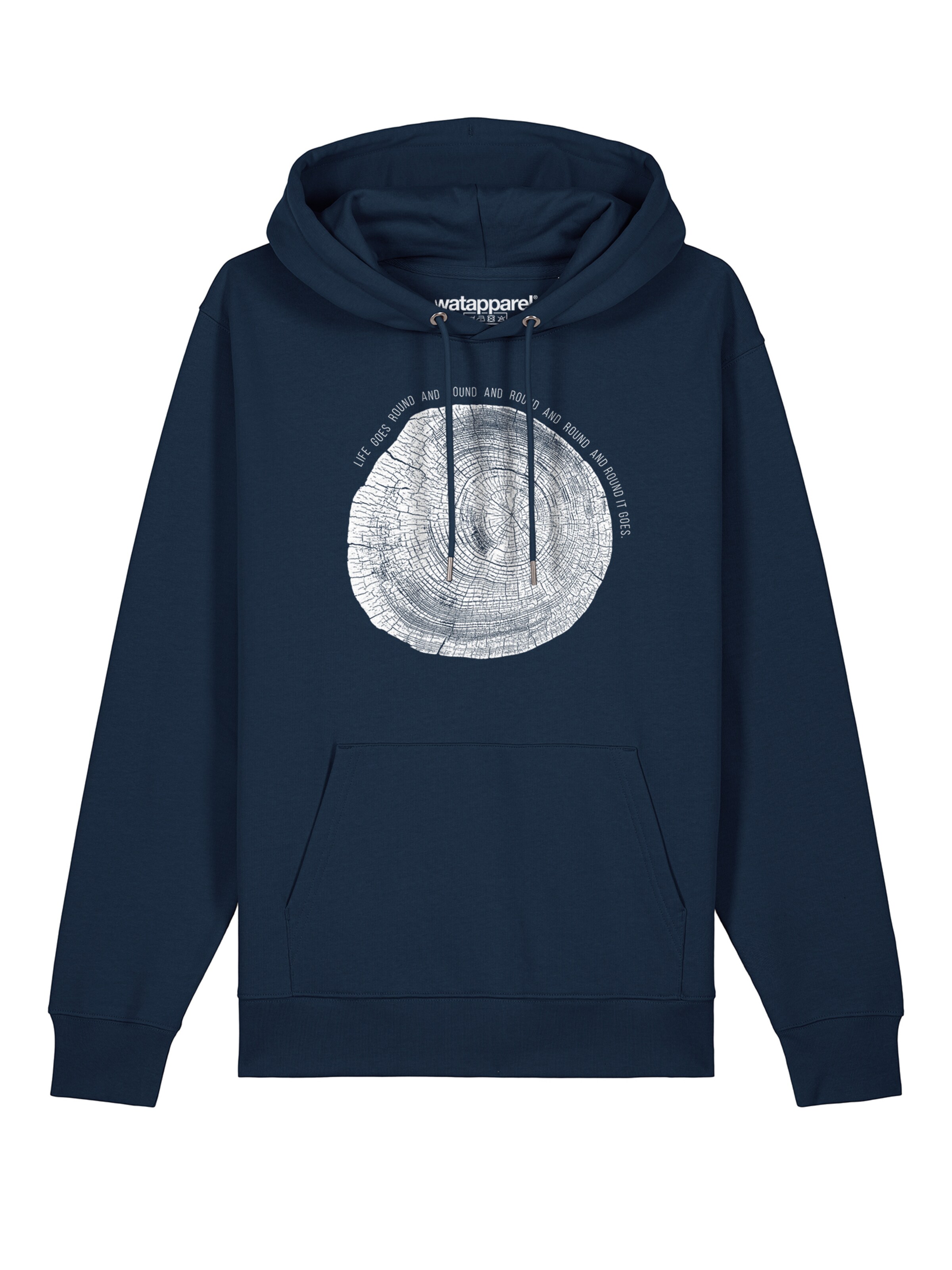 Watapparel Sweatshirt ' Baumscheibe ' in Blau: Vorderseite