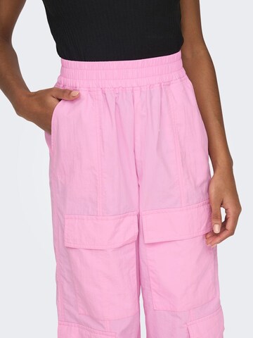 Effilé Pantalon cargo ONLY en rose