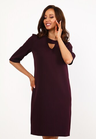 Awesome Apparel Dress in Purple: front