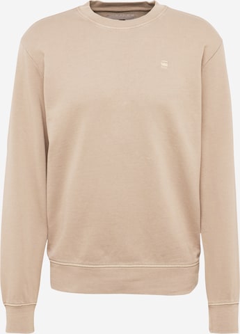 Sweat-shirt G-Star RAW en marron : devant