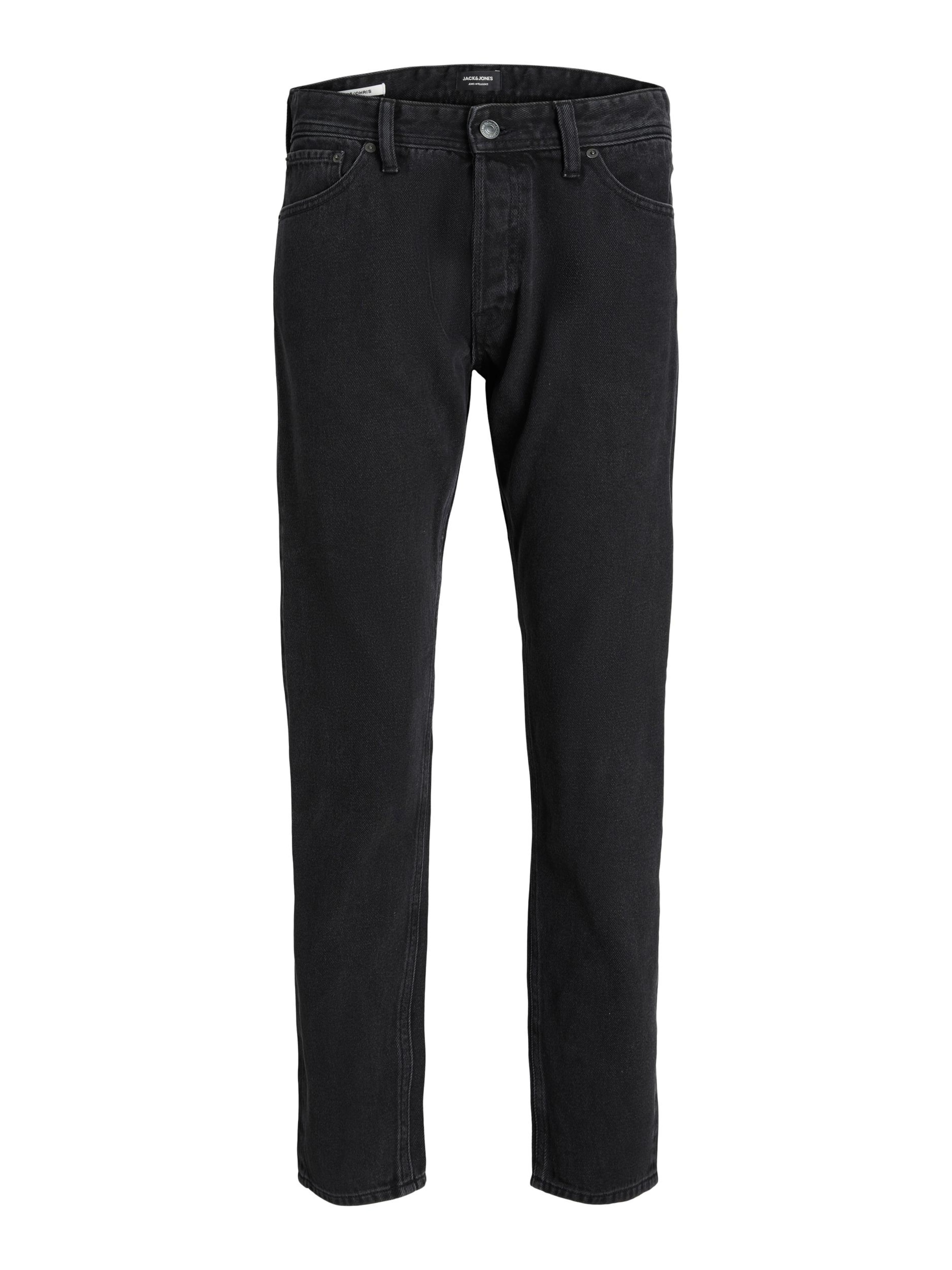 JACK & JONES Regular Jeans 'JJICHRIS JJORIGNIAL' in Black: front