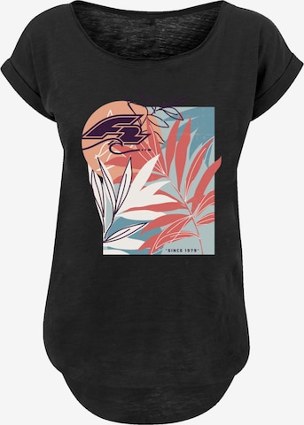 F2 T-Shirt 'F2 Beach Vibes Sommer Style' in Schwarz: Vorderseite