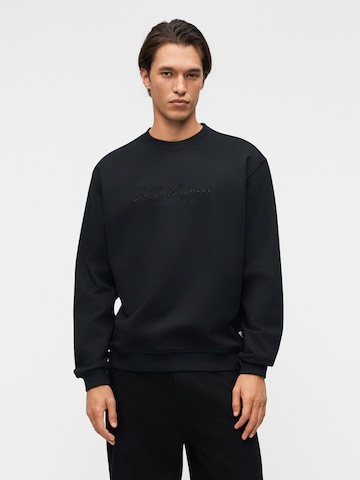 Carlo Colucci Sweatshirt in Zwart: voorkant