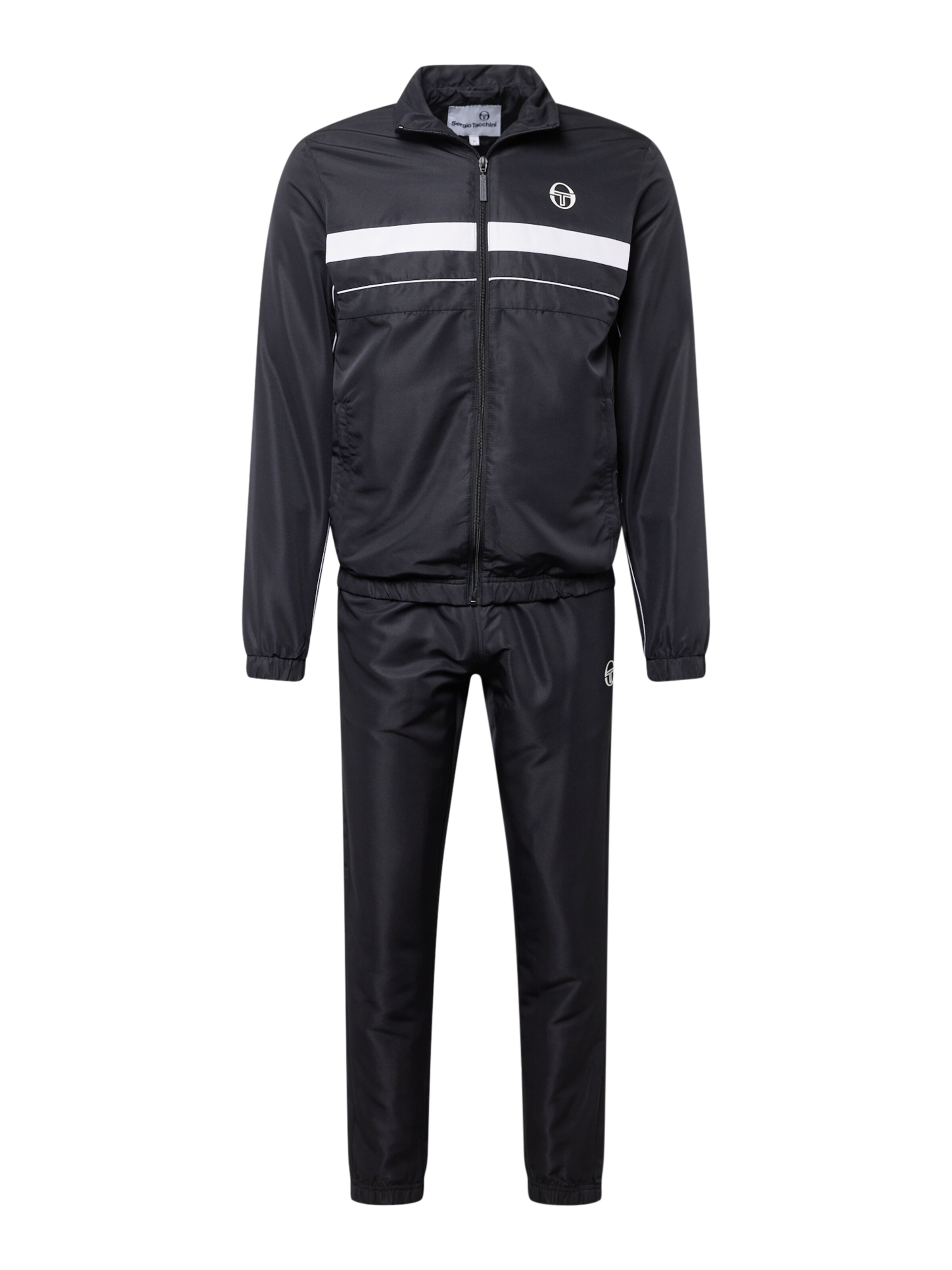 Sergio Tacchini Trainingspak 'Zelma' in Zwart: voorkant
