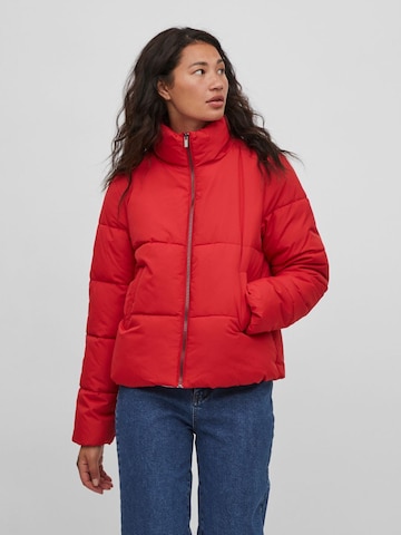 VILA Winter Jacket in Red: front