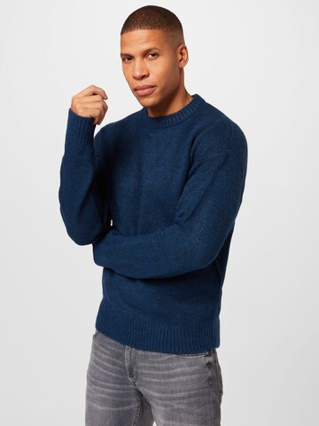 JACK & JONES Sweater 'OLLIE' in Blue: front