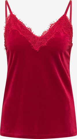 faina Top in Rood: voorkant