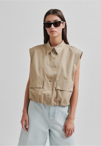 Gilet 'Merca' SECOND FEMALE en beige : devant