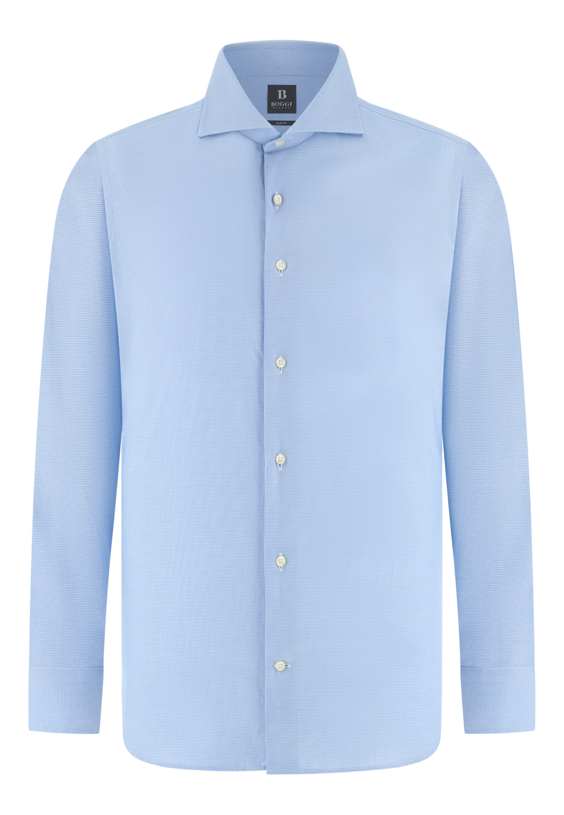 Coupe slim Chemise Boggi Milano en bleu : devant