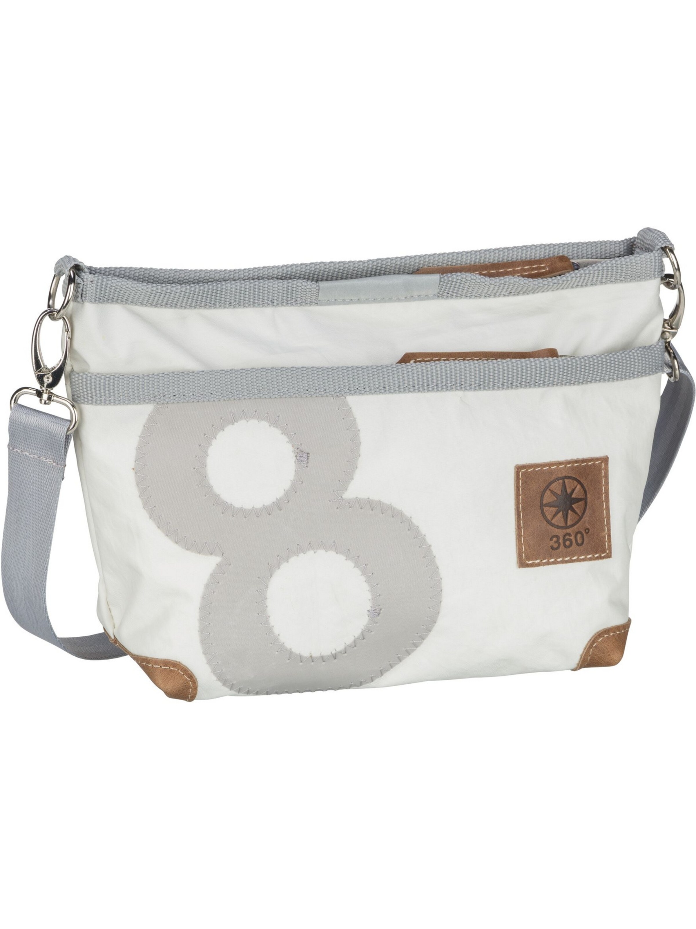 360 Grad Crossbody Bag 'Deern ' in White: front