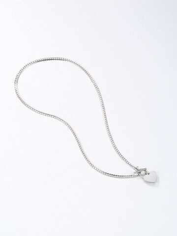 Hey Happiness Necklace 'Herz Duo' in Silver