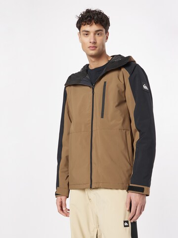 QUIKSILVER Athletic Jacket 'MISSION' in Brown: front