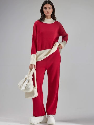 Pantalons de tailleur My fashion en rouge