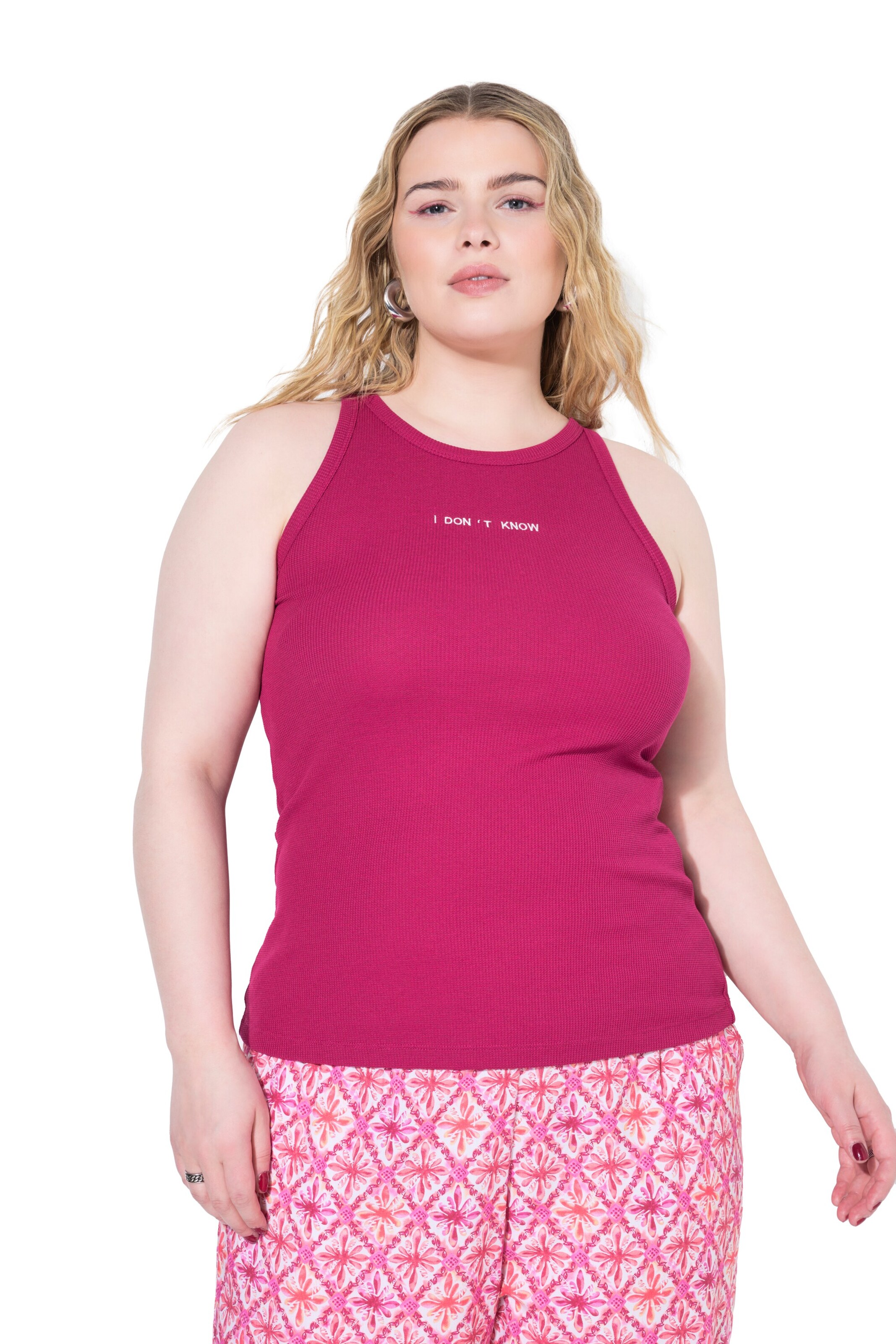 Studio Untold Knitted Top in Pink: front