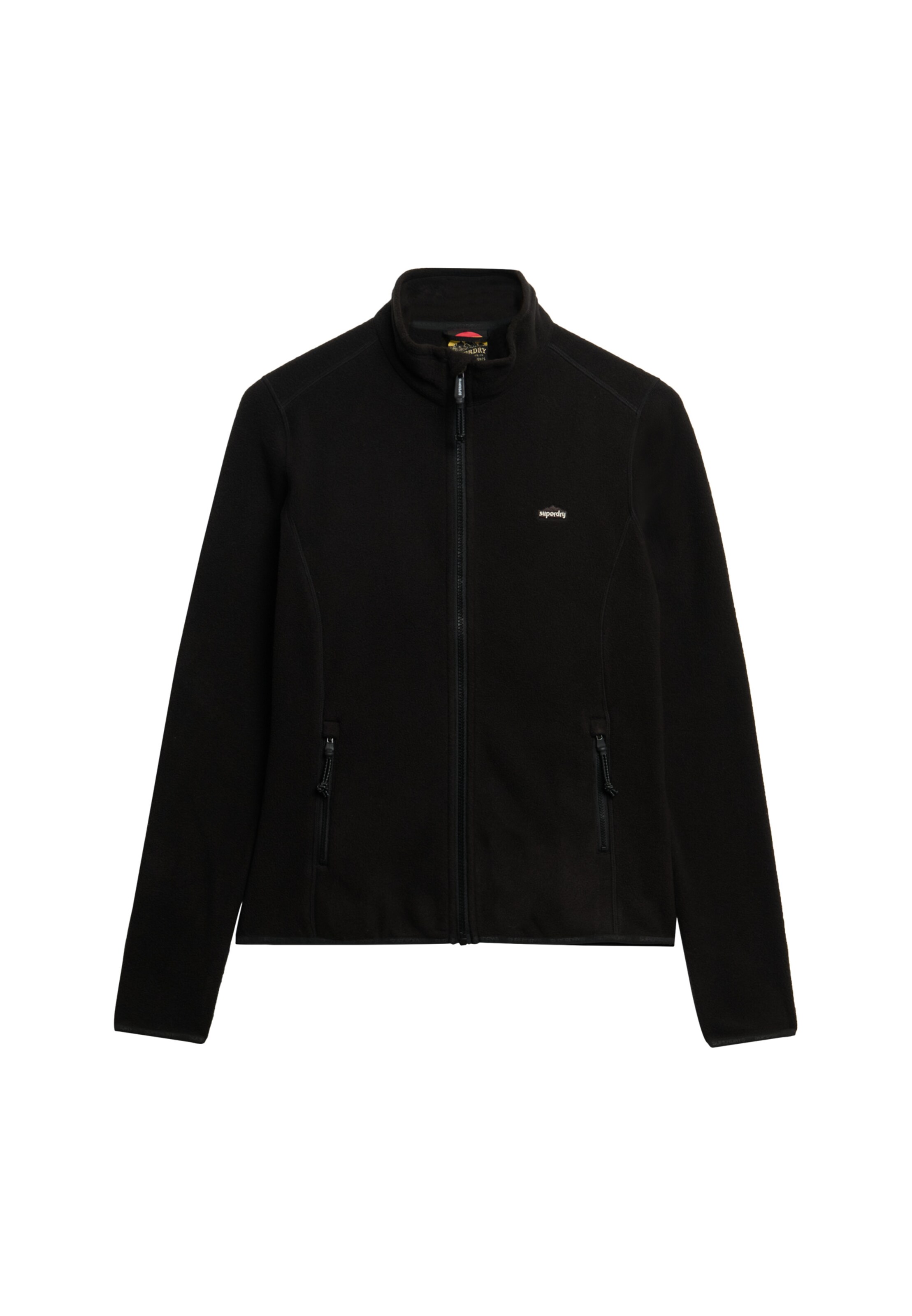 Superdry Fleece jas in Zwart: voorkant