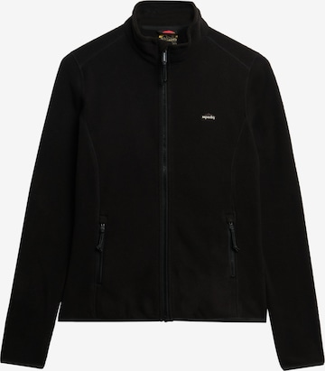 Veste en polaire Superdry en noir : devant