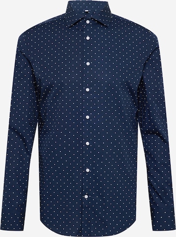 SEIDENSTICKER Slim fit Button Up Shirt 'Spread' in Blue: front