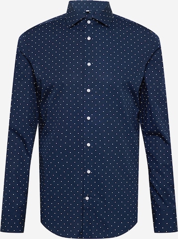 SEIDENSTICKER - Ajuste estrecho Camisa 'Spread' en azul: frente