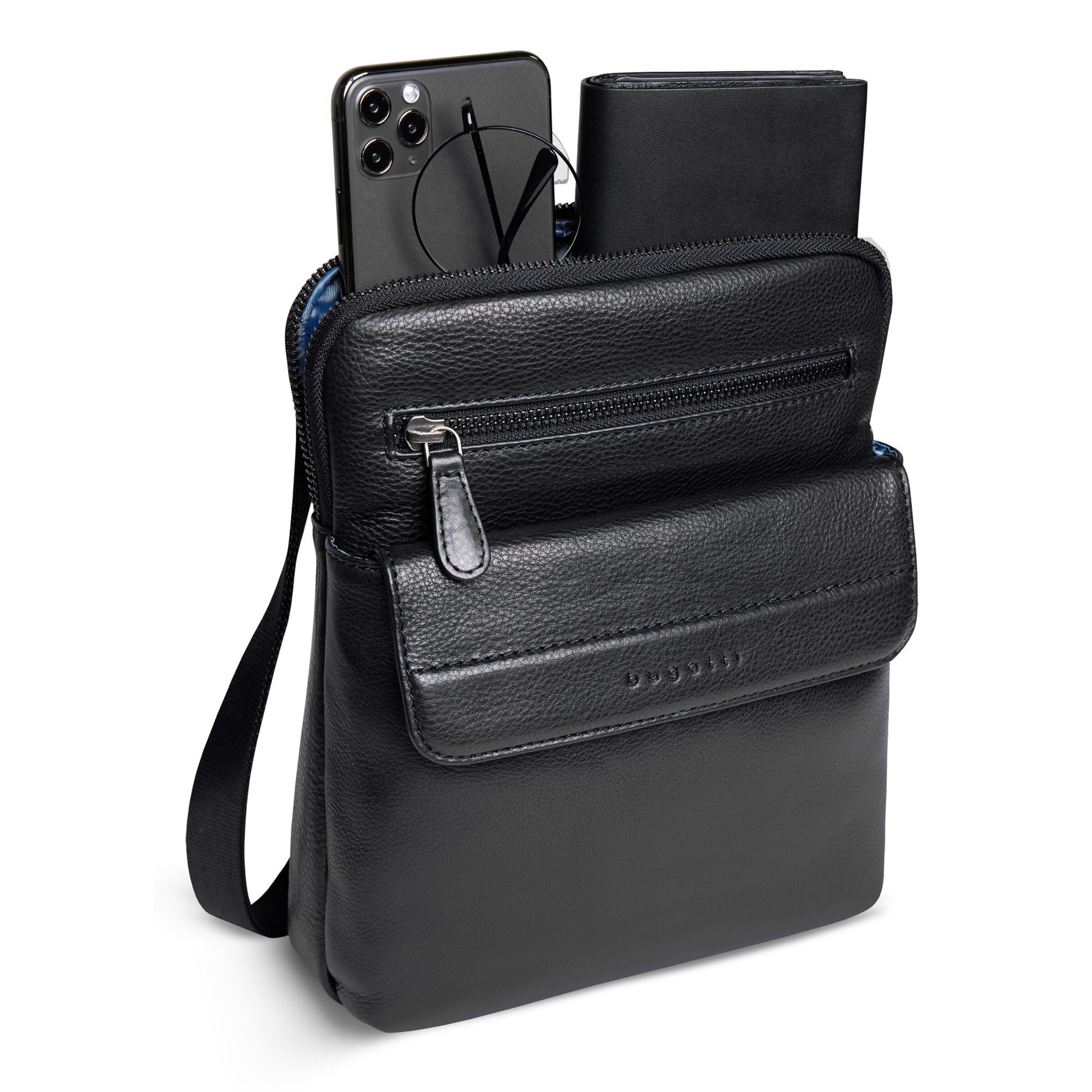 Sac à bandoulière bugatti en noir