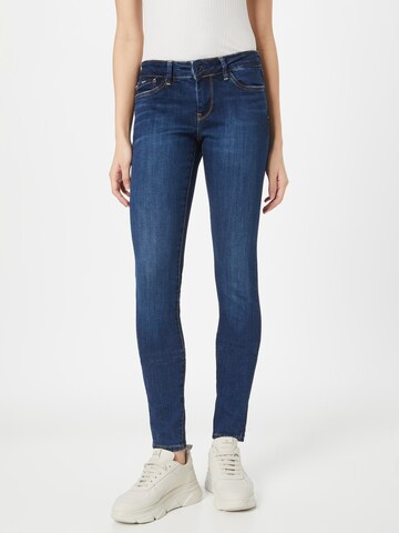 Skinny Jeans 'Pixie' de la Pepe Jeans pe albastru: față