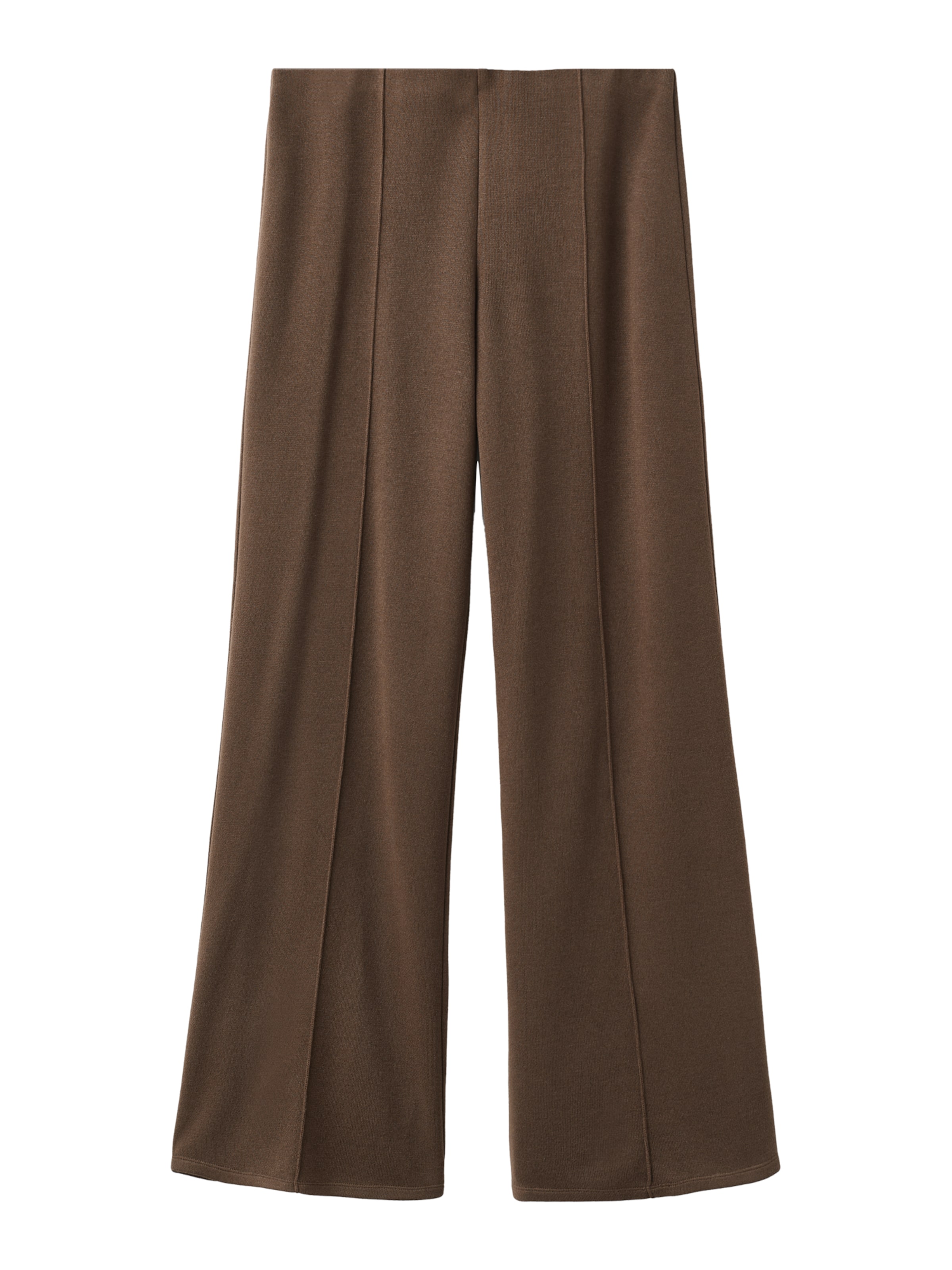 MANGO Wide Leg Bukser 'LUCCA' i brun: forside