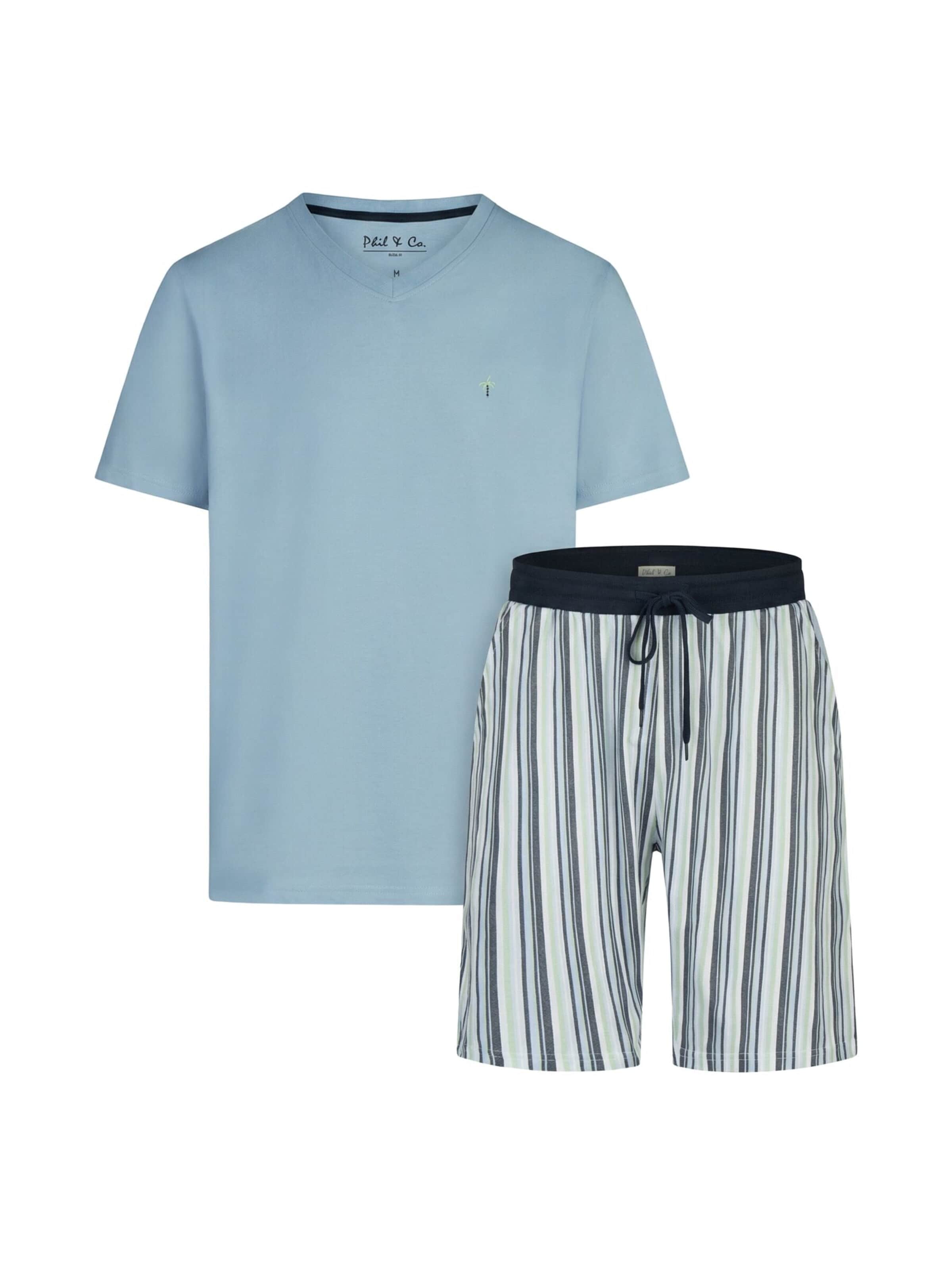 Phil & Co. Berlin Pyjama kurz 'Fashionable'‌‌‌‌‌‌ in Mischfarben: Vorderseite