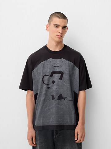 Bershka Shirt in Zwart: voorkant