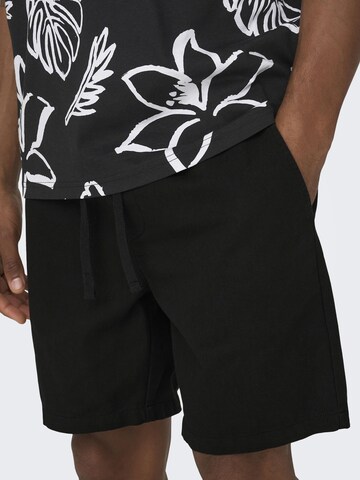 Only & Sons Regular Shorts 'Tel' in Schwarz