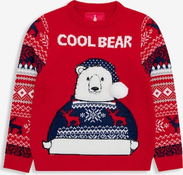 Pull-over 'Bear' Threadboys en rouge : devant