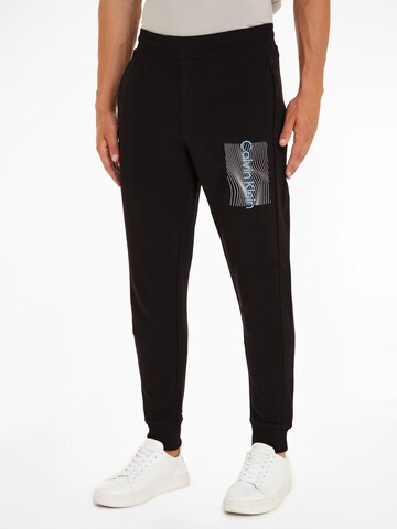 Calvin Klein Tapered Pants in Black: front