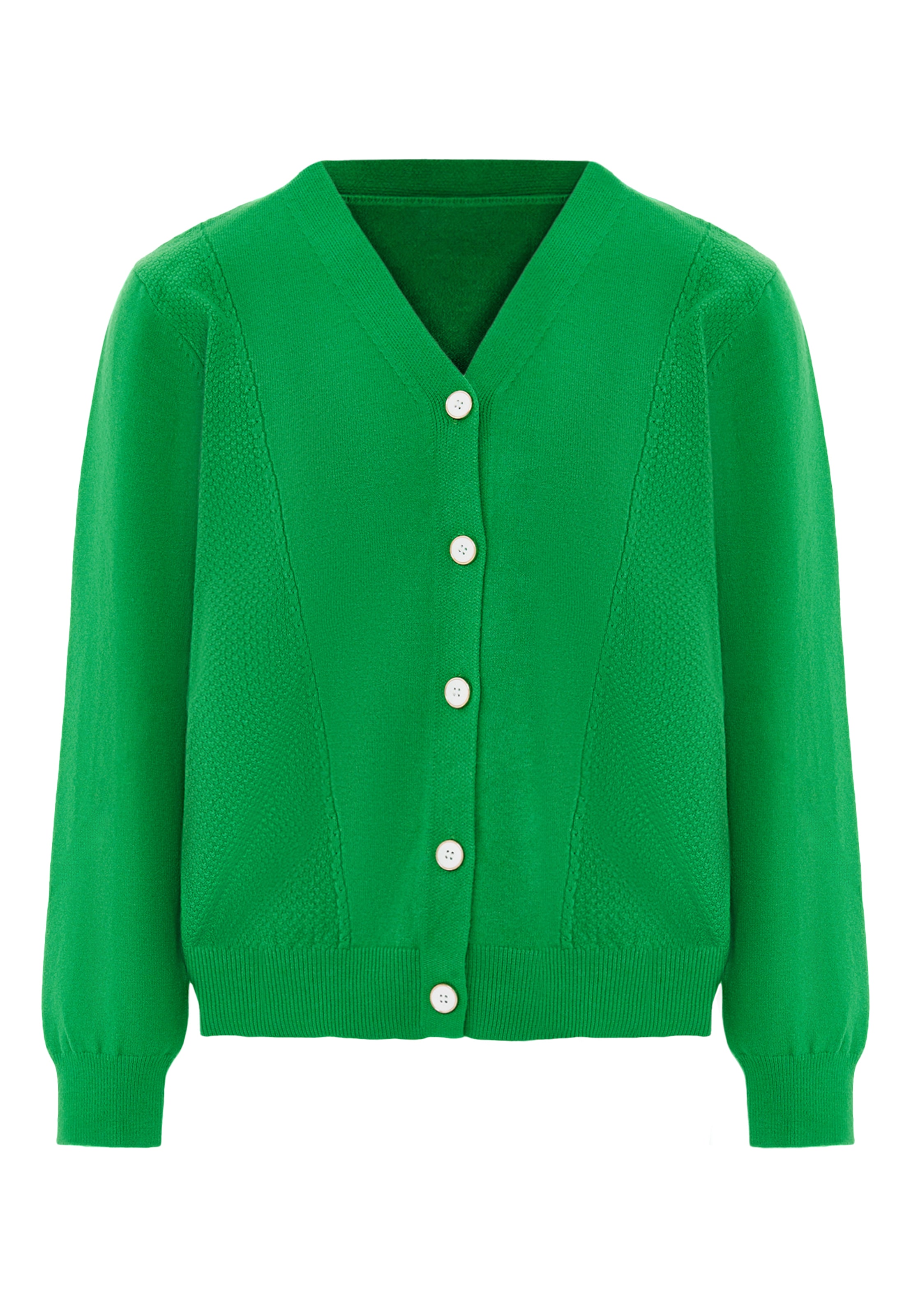 SANIKA - Casaco de malha em verde: frente