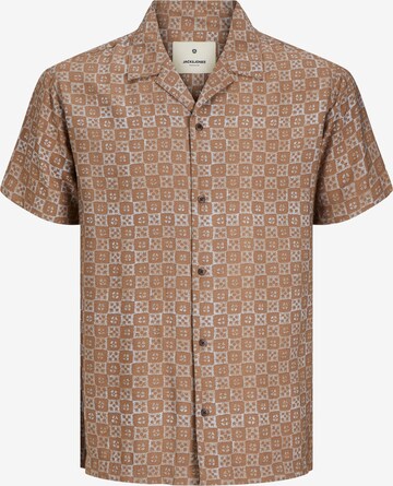 JACK & JONES Regular fit Button Up Shirt 'Lincoln' in Brown: front