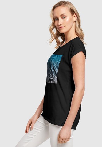 Merchcode T-Shirt 'Summer - Wavy' in Schwarz