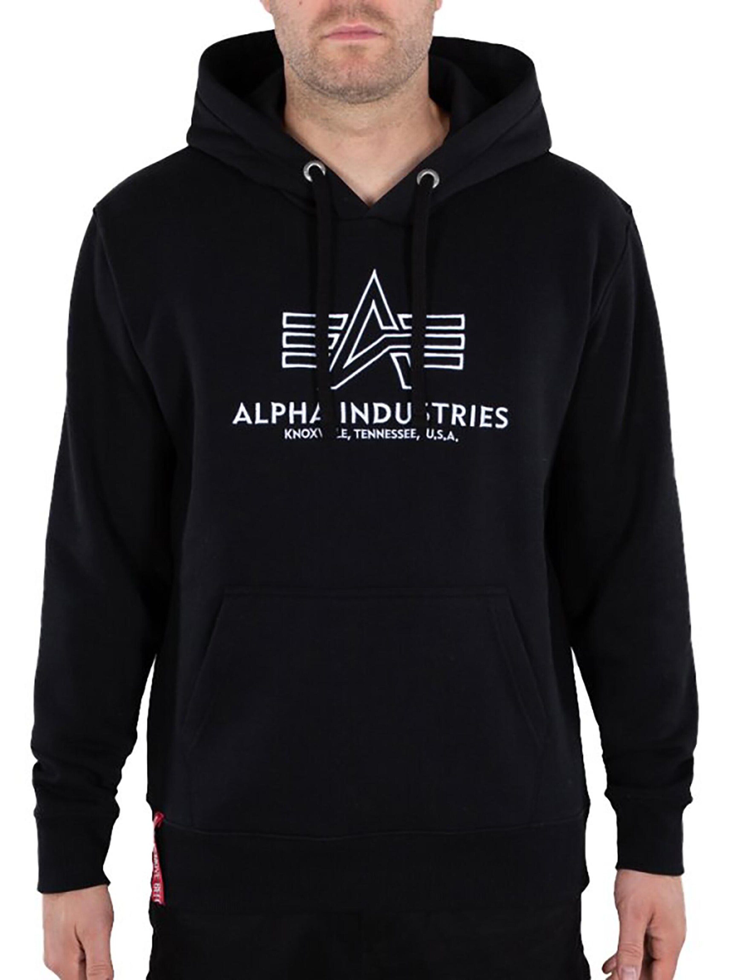 ALPHA INDUSTRIES Sweatshirt 'Embroidery Basic'‌‌‌‌ in Schwarz