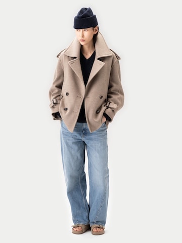 Cappotto di mezza stagione 'Trench-Style Cashmere Peacoat' di GOBI Cashmere in beige