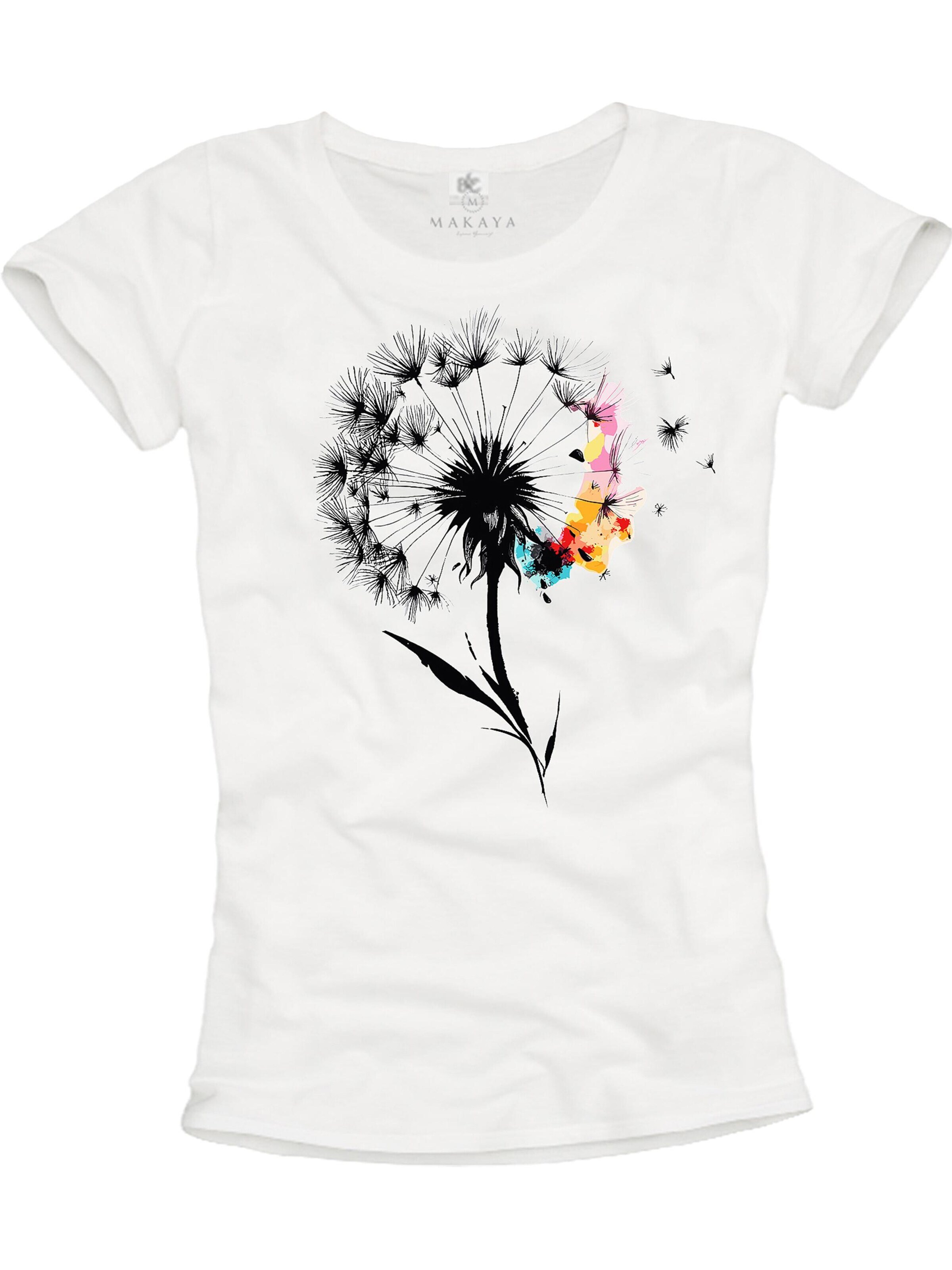 MAKAYA Shirt 'Pusteblume' in White: front
