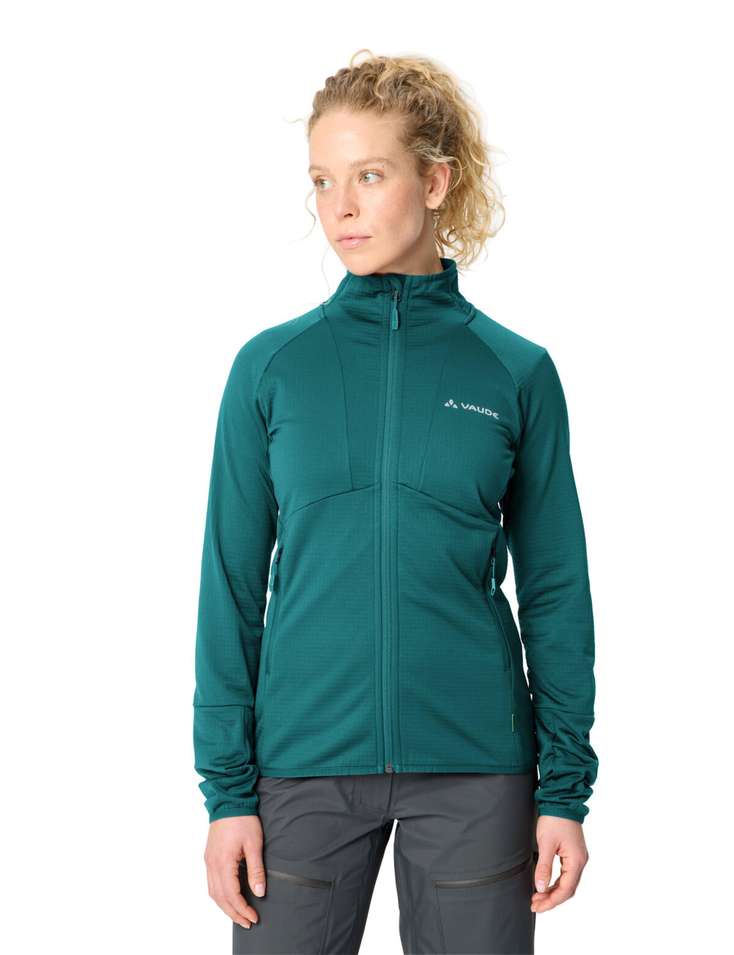 VAUDE Funktionsfleecejacke 'Monviso' in Grün: Vorderseite
